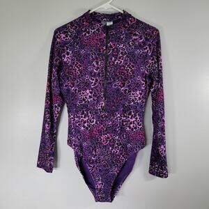 Mynah Rash Guard One-Piece Swimsuit Surfsuit Womens L SPF Watersports Beach